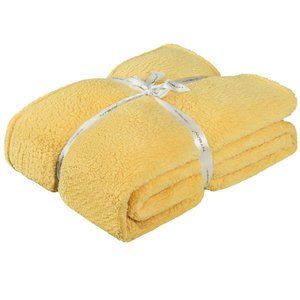 NTBAY Fluffy Sherpa Throw Blanket for Couch Sofa